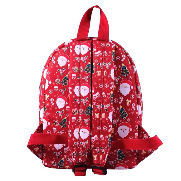 Santa Christmas Mini Backpack Holiday Tree Snowflakes Gifts Presents Candy NEW - Picture 4 of 6